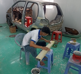 DẠY NGHỀ PHUN SƠN, ĐỒNG SƠN XE HƠI, XE Ô TÔ - trung tâm DẠY NGHỀ CẤP TỐC TN  0967.30.80.10