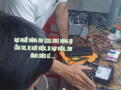 KHÓA HỌC ĐÓNG PIN (cell pin) CHUYÊN DỤNG CHO: PIN DỤNG CỤ CẦM TAY, XE ĐIỆN, PIN LAPTOP, PIN BÌNH CHÍCH CÁ...