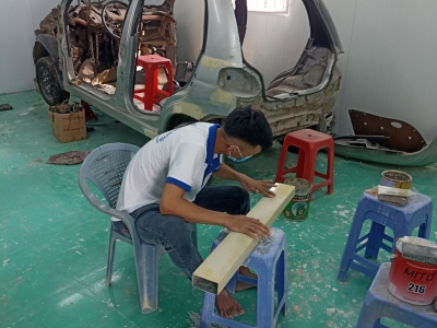 DẠY NGHỀ PHUN SƠN, ĐỒNG SƠN XE HƠI, XE Ô TÔ - trung tâm DẠY NGHỀ CẤP TỐC TN 0967.30.80.10